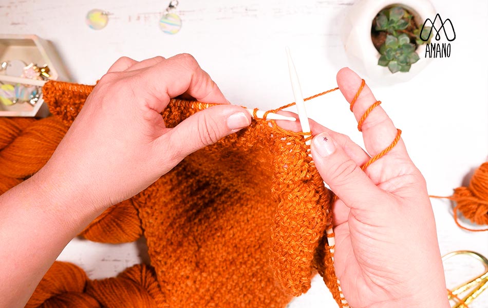 Aprende a tejer con palillos una bandana